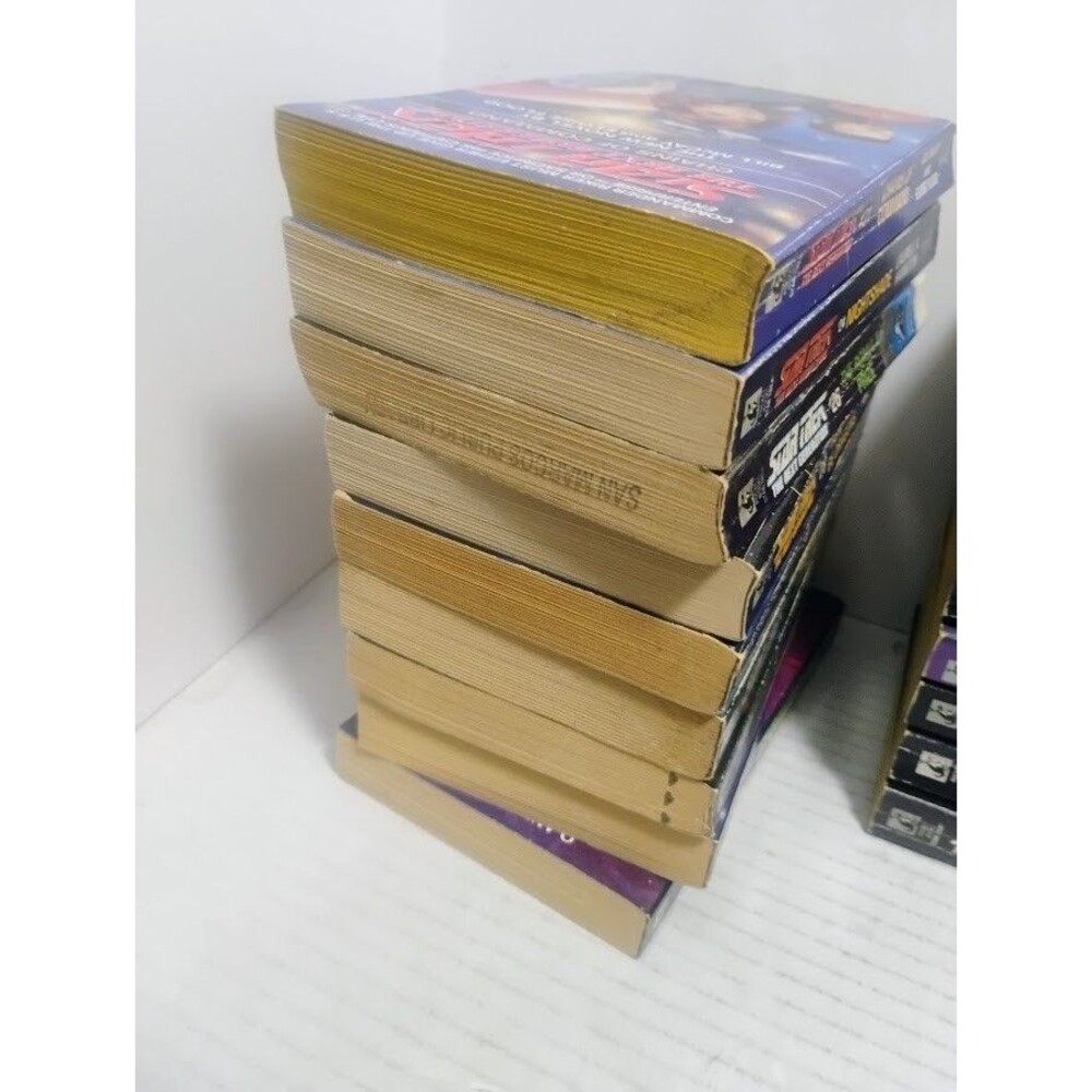 HUGE VINTAGE 90’S STAR TREK NEXT GENERATION 26 CT PAPERBACK BOOK LOT - Picture 6 of 11